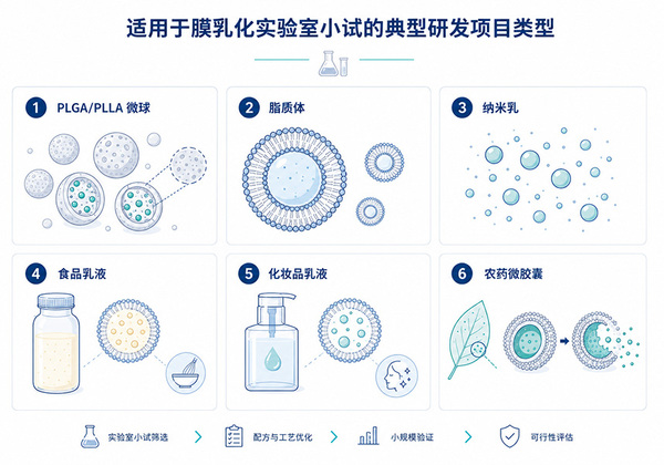 适合膜乳化小试设备的PLGA微球脂质体纳米乳食品化妆品和农药微囊项目示意图.jpg