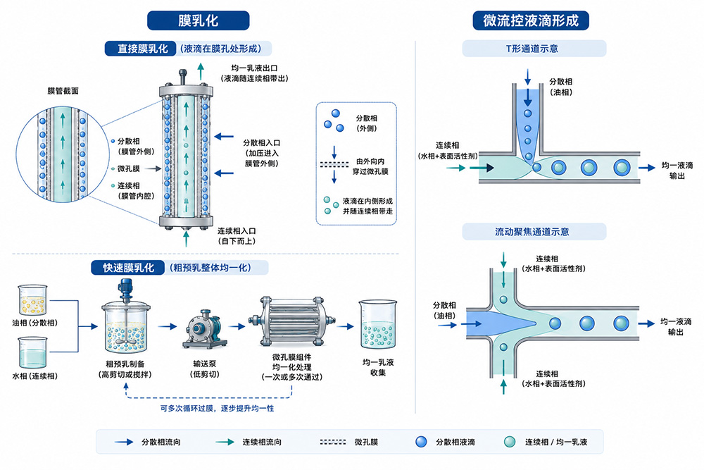膜乳化和微流控液滴形成原理对比图.jpg